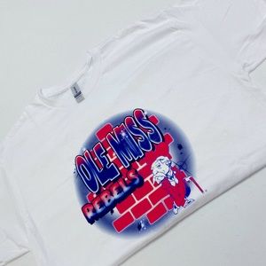 White Unisex Ole Miss (University of Mississippi) short sleeve tshirt